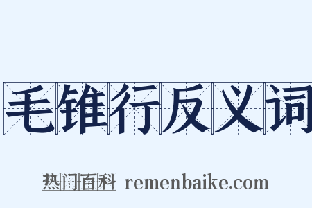 毛锥行反义词是什么意思的图片